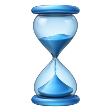 blue hourglass sticker