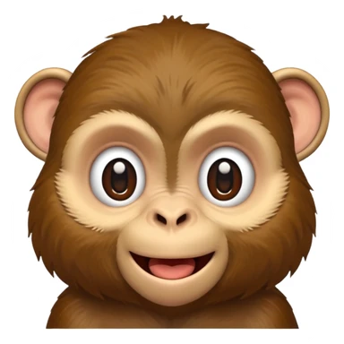 monkey visiting friend sticker