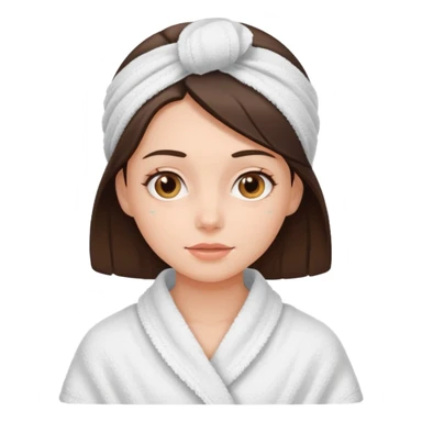 girl brunette getting a facial  sticker