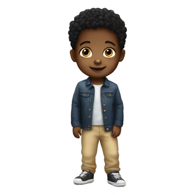 Black cute toddler  sticker