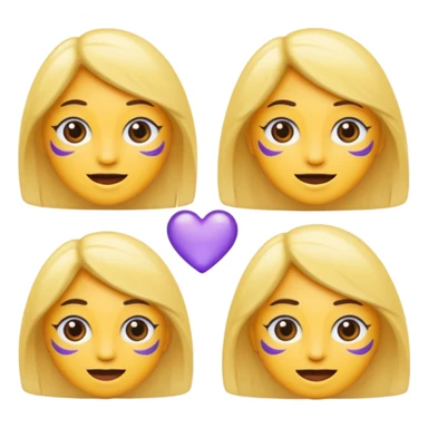 emoji de boca na cor roxa sticker