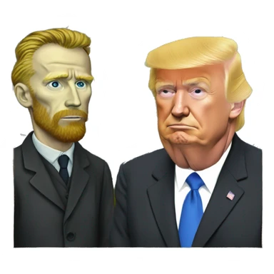 van gogh n trump sticker