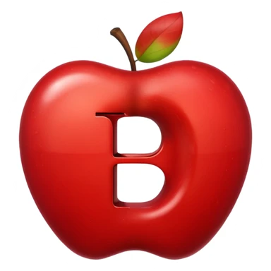 Empty apple like o with letter B in the midlle sticker
