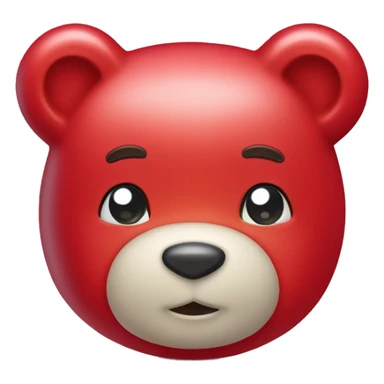 Cute gummy bear in red sticker