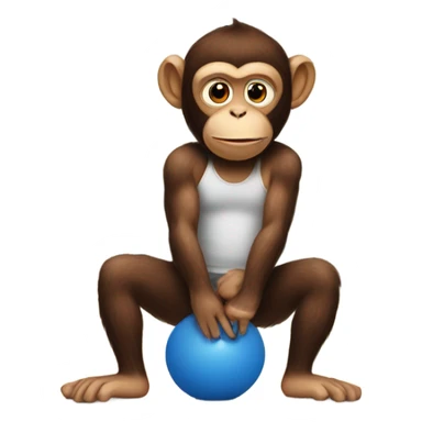 Monkey in the gym sticker