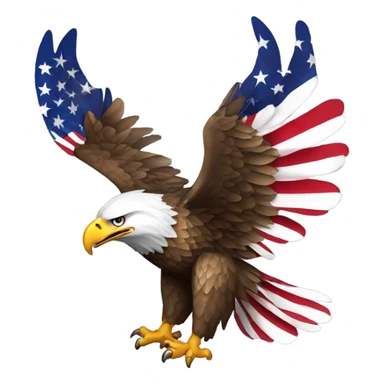 eagle with american wings sticker