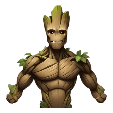 Groot à la musculation sticker