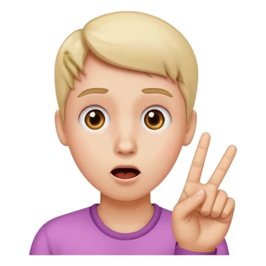 W made out with fingers emoji  sticker