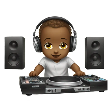 Baby playing DJ  sticker