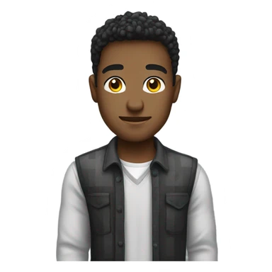 pixelated young man standing with the  sticker