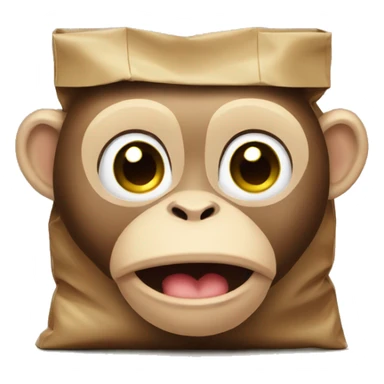 Monkey empty bag sticker