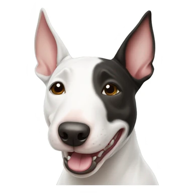 Bull terrier smiling  sticker