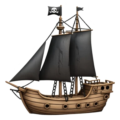 little pirate ship for penguins sticker