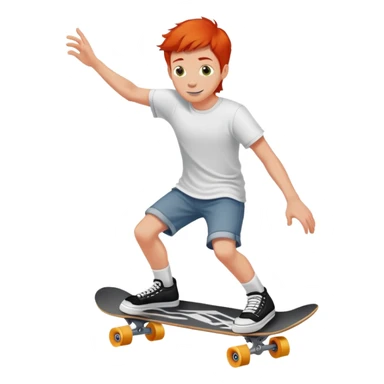 Red headed skater guy sticker