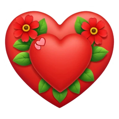 Heart with flowers sticker