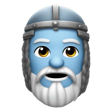 Viking white walker wearing helmet with braided beard  sticker