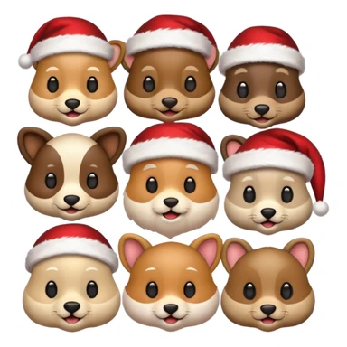 Christmas animals sticker