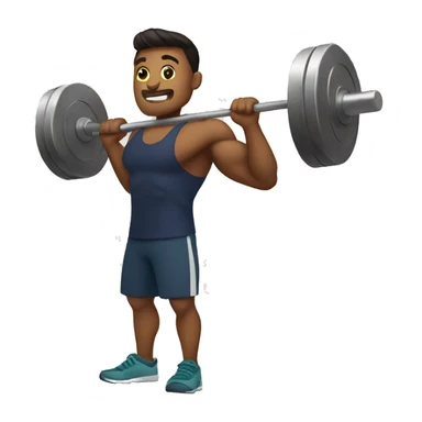 People with barbell sticker