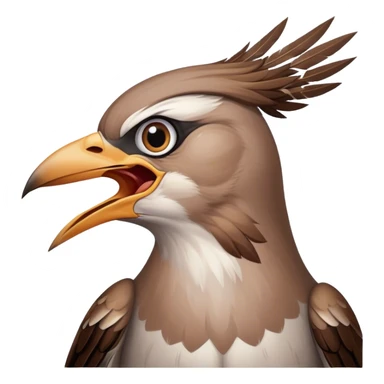 A mocking bird yelling fore sticker