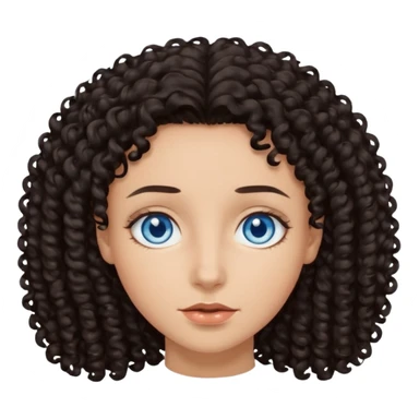 Line dance blaue augen dunkles lockiges haar sticker