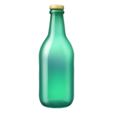 classic clear glass sprite bottle on purple background  sticker