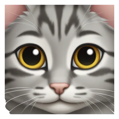 Gray tabby kitten sticker