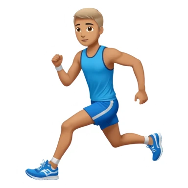 un homme près a courir sticker