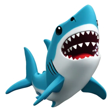 requin en crochet sticker
