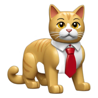 LEGO cat with red tie sticker