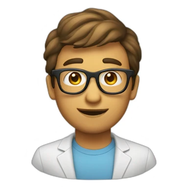 UN CHICO CON LENTES JUGANDO A LA PLAY sticker