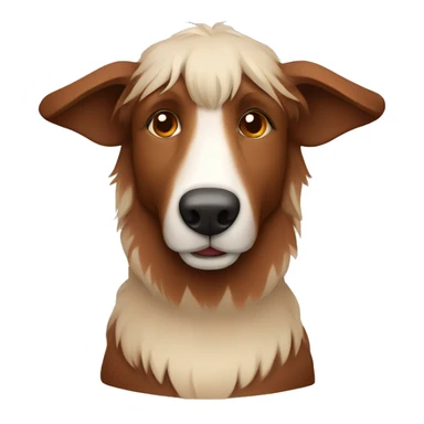 Australia shepherd In beige , red and brown  sticker