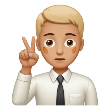 A person pointing at a painful spot or problem area, business pain point concept sticker