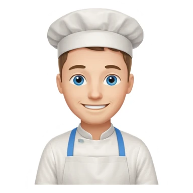 hold men blue eyes, apron  sticker