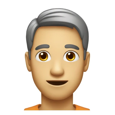 normal face with three u for eyes and mouth sticker