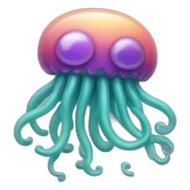 Méduse multicolore sticker