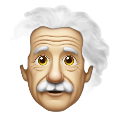 Albert Einstein not having any ideas sticker