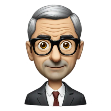 mr bean in balenciaga glasses sticker