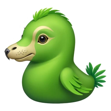 Green Feathered sea lion sticker