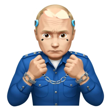 путин рзрывает наручники sticker