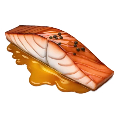 Honey glazed salmon sticker