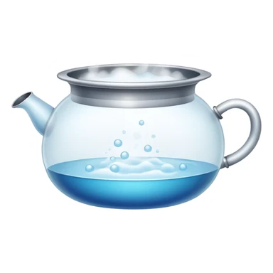 pot with boiling water and steam rising sticker