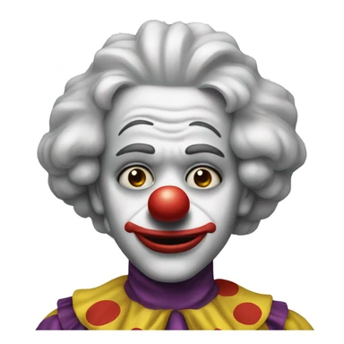 Clown making sad face! sticker