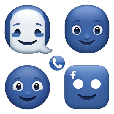 facebook logo emoji style variation 4 sticker