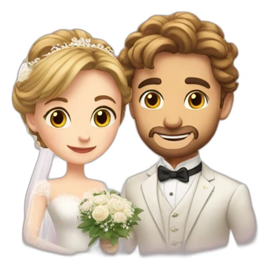 Arthur and Éloïse at their mariage sticker