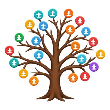 developers team with code branches and merge symbols sticker