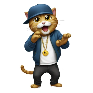 cat rapping sticker
