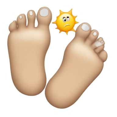 feet with white toe nails sticker