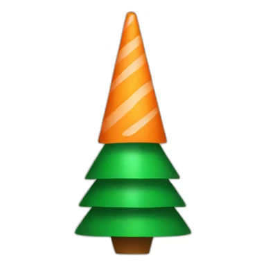 Trafic cone on a Christmas Tree sticker