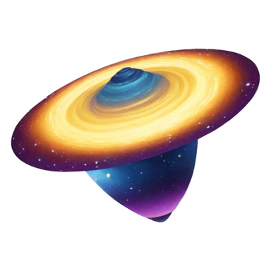 spinning top galaxy sticker