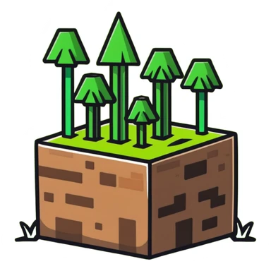Minecraft grass block sticker